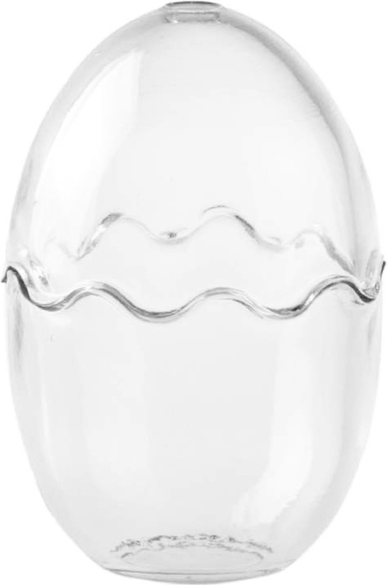 Dekoratief | Bonbonnière ei, transparant, glas, 10x10x14cm | A232007
