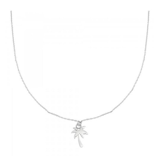 Jomide Ketting Palmboom - Zilverkleurig - Dames