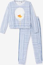 Woody X Anne Kurris pyjama meisjes/dames - blauw - goudvis - 233-18-APA-Z/973 - maat S