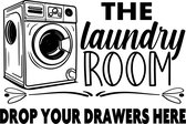 Deur - muur sticker the laundry room - was - droog kamer