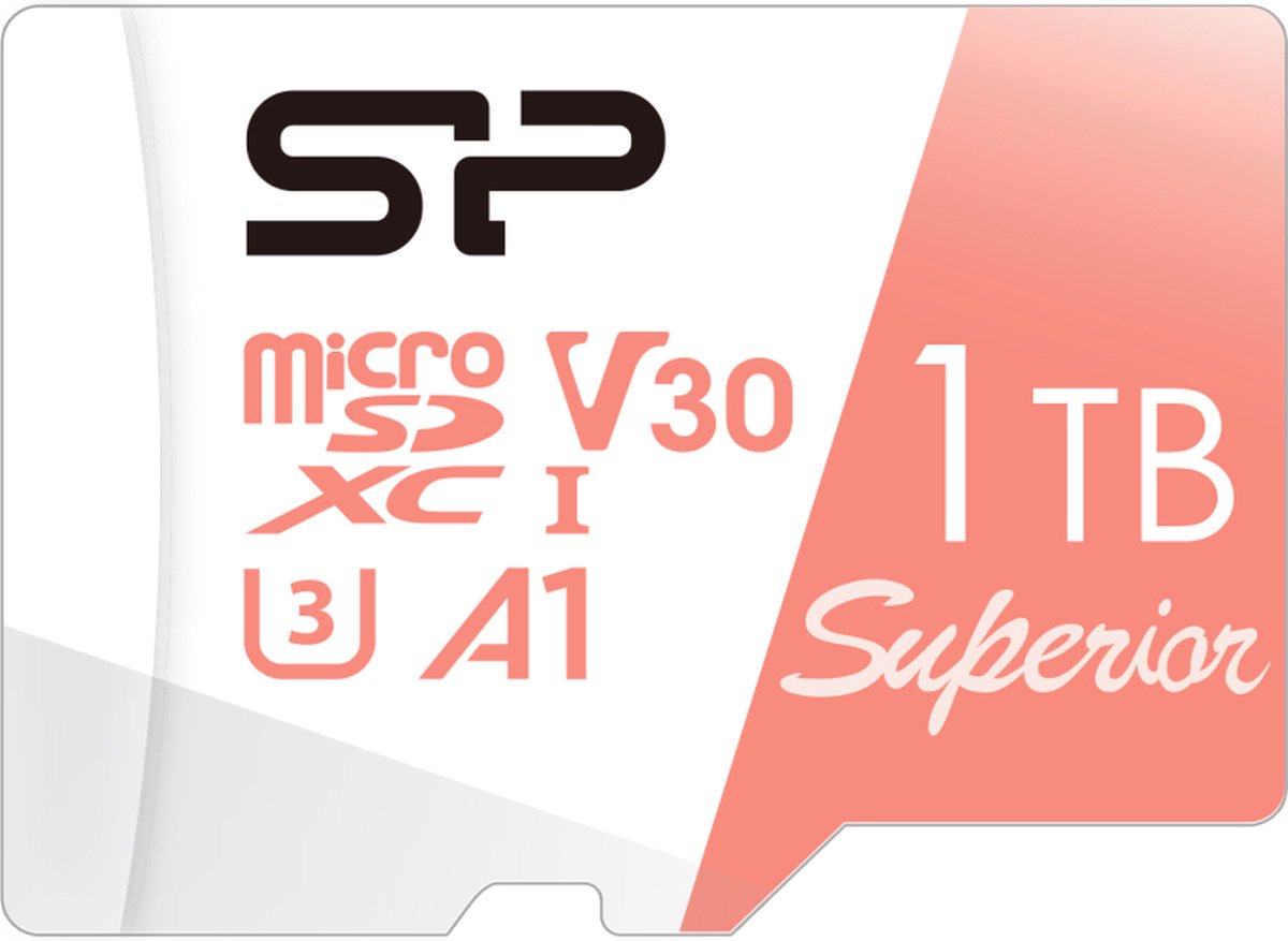 Silicon Power - Superior - Micro SD Kaart - Inclusief SD Adapter - UHS-I U3 V30 4K A1 - 1TB