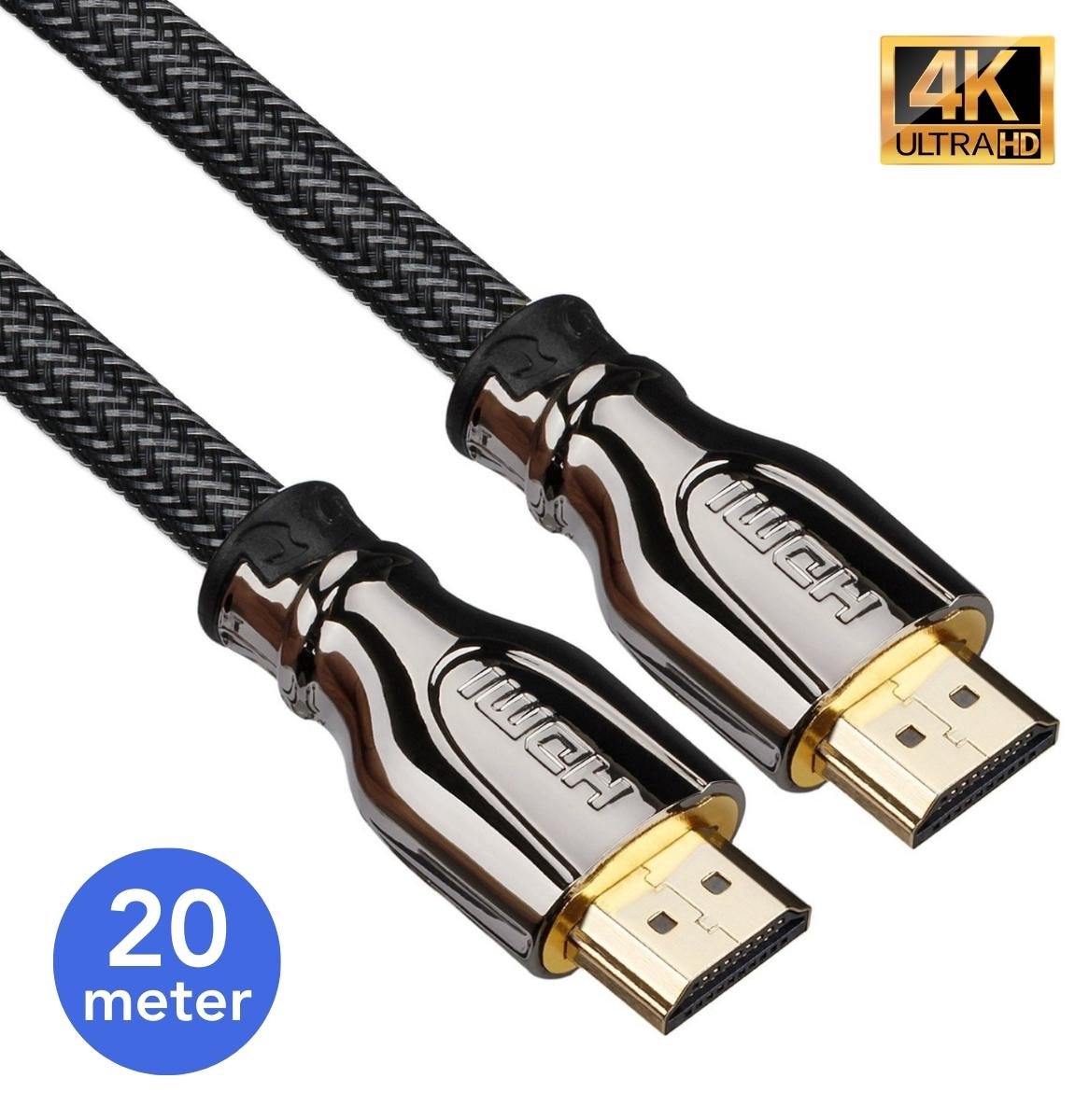 HDMI 2.0 Kabel 20 Meter - Ultra HD 4K High Speed (60/120/240Hz) - 18GBPS