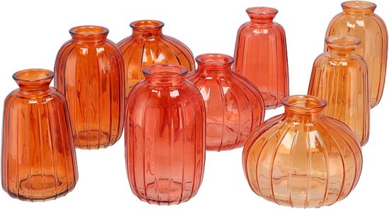 Vases petits - Vases set 9 pièces - Vases petite décoration en verre - Natuurlijk Bloemen