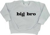 Sweater/trui - big bro - Wit - Maat 92 - Zwangerschap aankondiging - Big Brother - Ik Word Grote Broer - Geboorte - Baby - In verwachting
