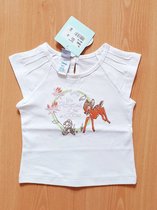 Disney Baby - Meisjes Kleding - T-shirt - Bambi - Wit - Maat 74