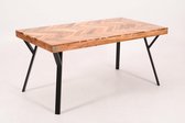 Eettafel visgraat Danae 180x100cm acaciahout tafel rechthoekig