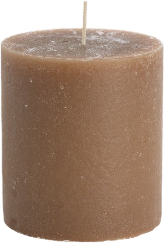Rustik Lys - Rustieke stompkaars 'Cylinder' (Camel, Ø 10cm, 70 branduren)
