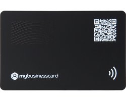 Digitale Business Card met NFC + QR CODE | digitaal visitekaartje van Mybusinesscard | Deel jouw contact gegevens binnen één seconde door een simpele tap of scan. Duurzaam | gerecycled | efficiënt | smart | dashboard | www.mybusinesscard.nl