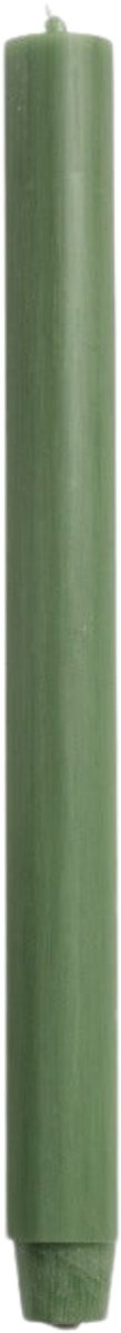 Rustik Lys - Lange, dikke dinerkaars 'Vigo' (Ø 2.6cm, 20 stuks, Oliegroen)