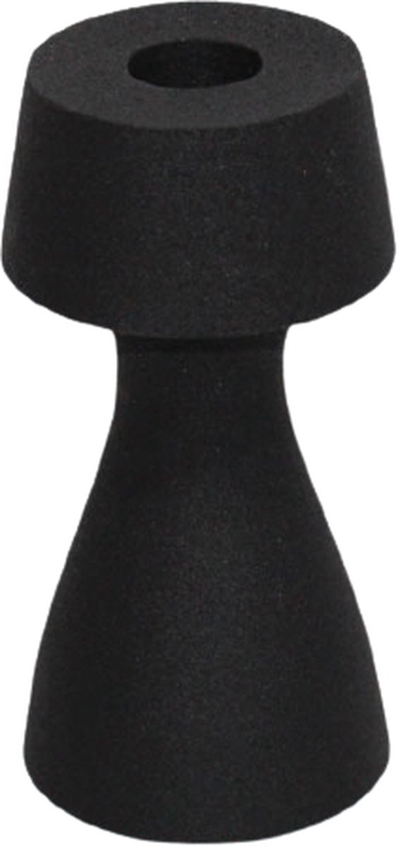 Kandelaar - Branded by - kandelaar Marle zwart - 12 cm hoog