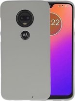 Bestcases Color Telefoonhoesje - Backcover Hoesje - Siliconen Case Back Cover voor Motorola Moto G7 / G7 Plus - Grijs