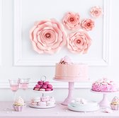 Partydeco - Flower backdrop rozen pink - 5 stuks