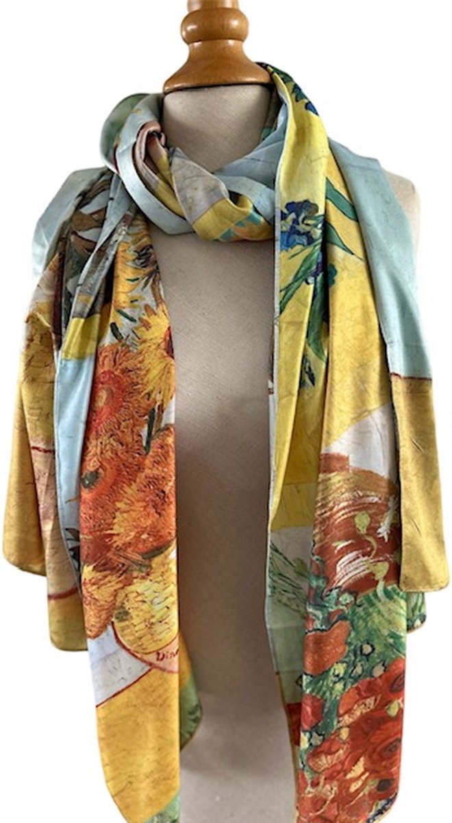 Damessjaal - Van Gogh - Sjaal - Zonnebloemen - Herfstsjaal - Cadeau voor haar - Stylefever