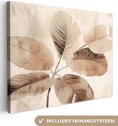 Tableau sur toile 120x90 cm - Décoration murale plant séchée - Nature - Marron - Plantes - Décoration murale salon - Décoration chambre - Accessoires chambre - Peintures