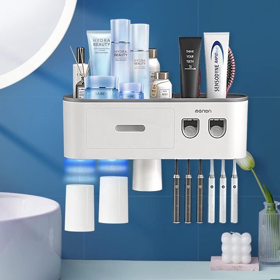 Distributeur de dentifrice avec porte brosse à dents