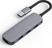 MMOBIEL Hub Adaptateur USB-A - Répartiteur de Hub USB 4 en 1 - Hub USB 3.0 - 5Gbps - Répartiteur USB-A vers 4x USB-A pour Ordinateur Portable Dell, Lenovo, HP, Acer, Windows et plus - Universel - Aluminium