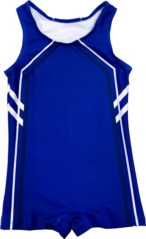 Sparkle&Dream Turnpakje Heren/Jongens Sem Blauw - Maat CME 122/128 - Gympakje voor Turnen, Acro, Trampoline en Gymnastiek