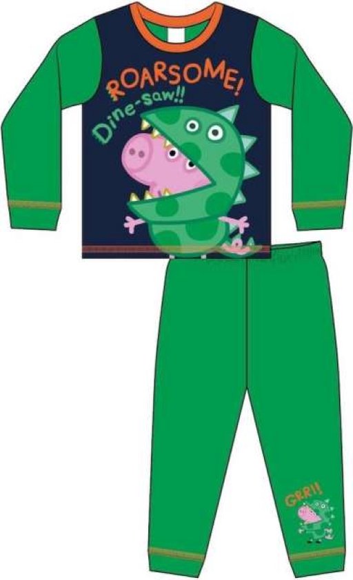 Peppa Pig pyjama - groen met blauw - George Big pyama
