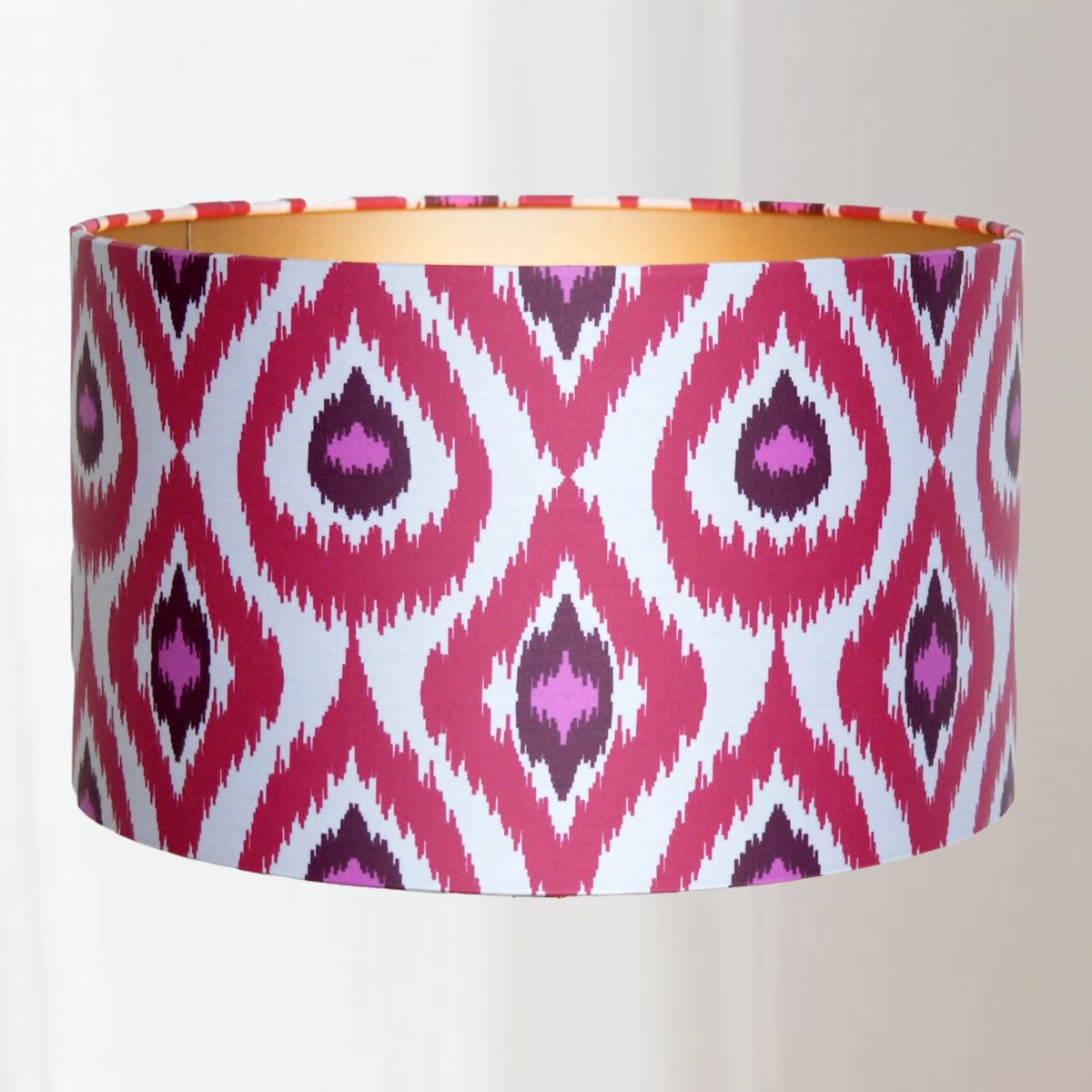 Lampenkap Roze Print Ikat, Geprinte Handgemaakt voor Tafellamp of Hanglamp | Lauren S