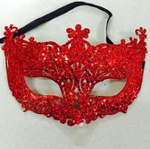 CHPN - Masker - Spannend masker - Gemaskerd bal - Oogmasker - Venetiaans masker - Mask - Verkleden - Bal - Carnaval - Rood