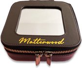 Matterwood - luxe lederen sieradendoos zwartbruin - sieradendoos - juwelendoos - sieradenbox - juwelendoosje - sieradendoosje - jewellery box - reis sieradendoos