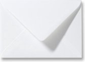 Witte envelop C6 - basic enveloppen wit - witte afgeronde punt aan klep - 11,4 x 16,2 - 25 stuks