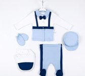 Babysetje 5-delig - Newborn kleding set/jongens - kraamcadeau- classical