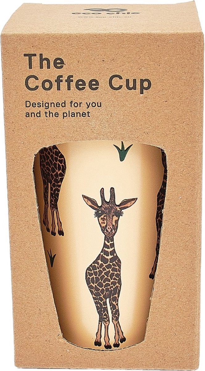 Eco Chic - The Travel Mug (thermosbeker) - N26 - Beige Giraffes