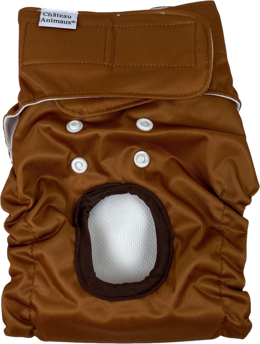 Château Animaux® Loopsheidbroekje Hond - XL - Hondenluier - Bruin - Wasbaar
