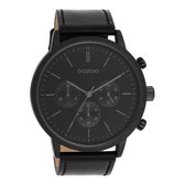 OOZOO Timepieces - Montre OOZOO noire avec bracelet en cuir noir - C11203