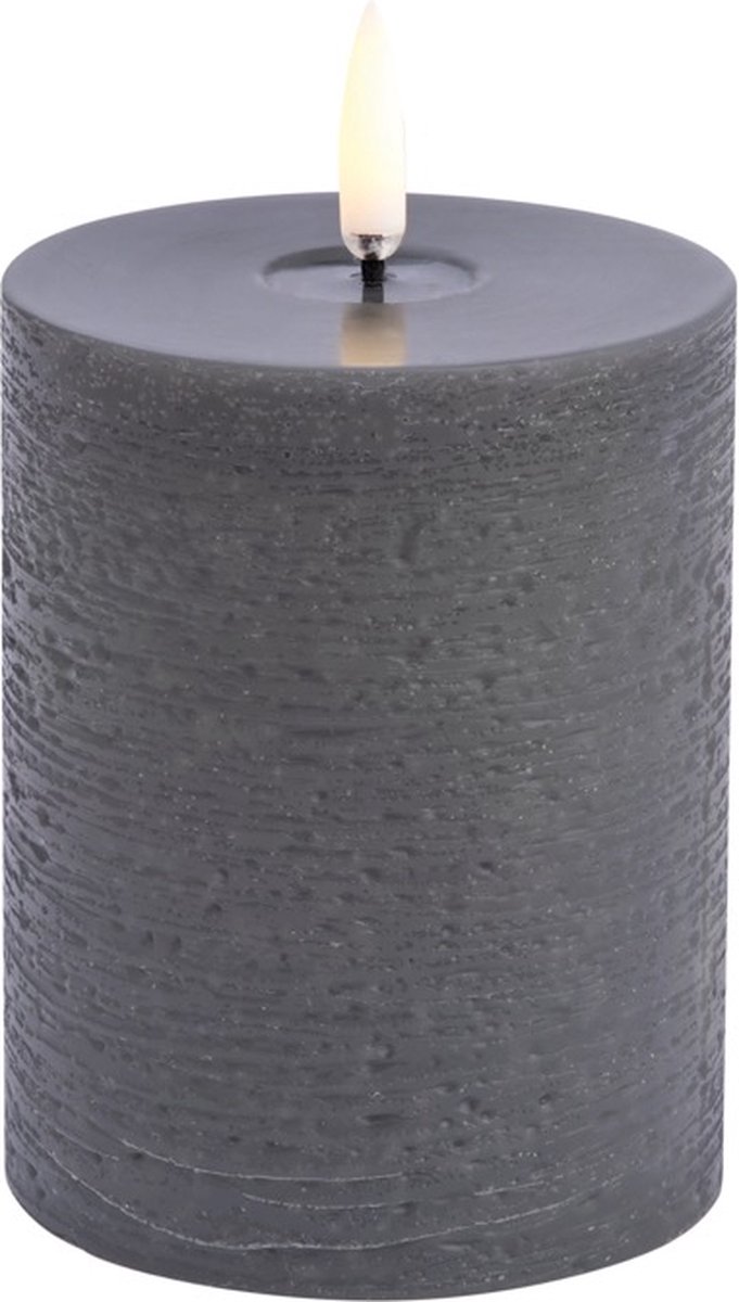Uyuni led-kaars Melted 7,8 x 10cm grey