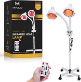 Mvolo Double Lampe Infrarouge S1 - Luminothérapie pour soulager la douleur et la récupération musculaire - Collagène - lampe infrarouge - infrarouge - lampe chauffante - Câble de 3 mètres - Garantie 2 ans