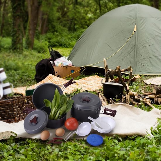 Ensemble de casseroles de Camping, vaisselle d'extérieur Portable