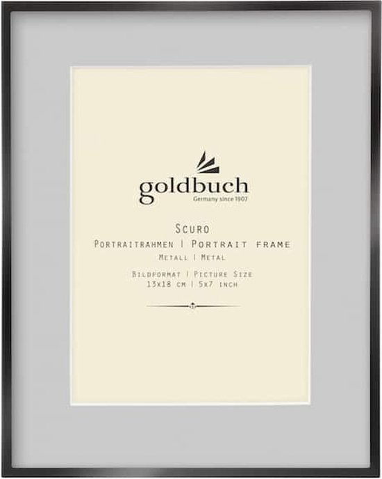 GOLDBUCH GOL-960823 Fotolijst Scuro - Metaal - Zwart - 13x18 cm