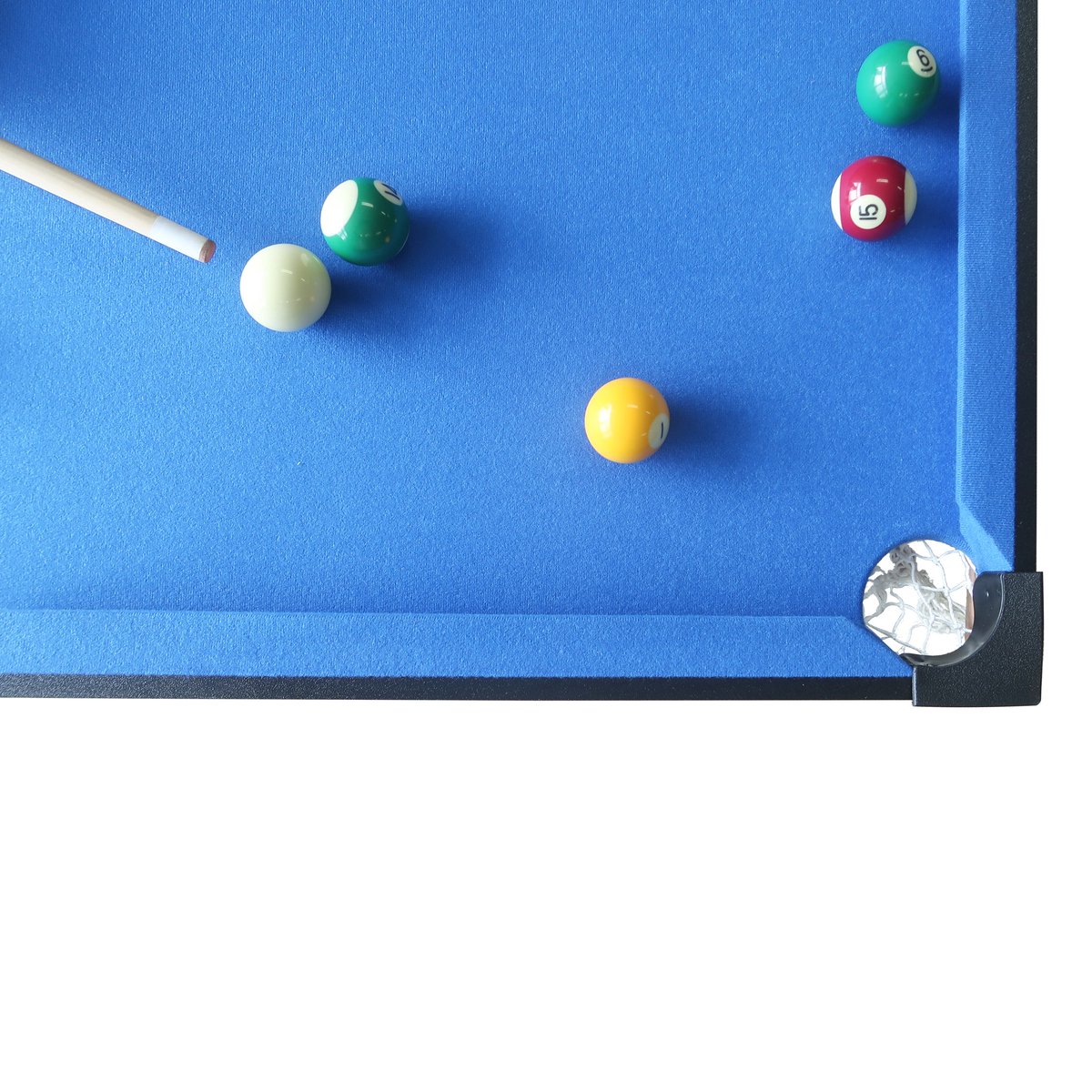 Table de billard Cougar Mini Portable Zwart/bleu – Poignée pratique – Incl.  des balles