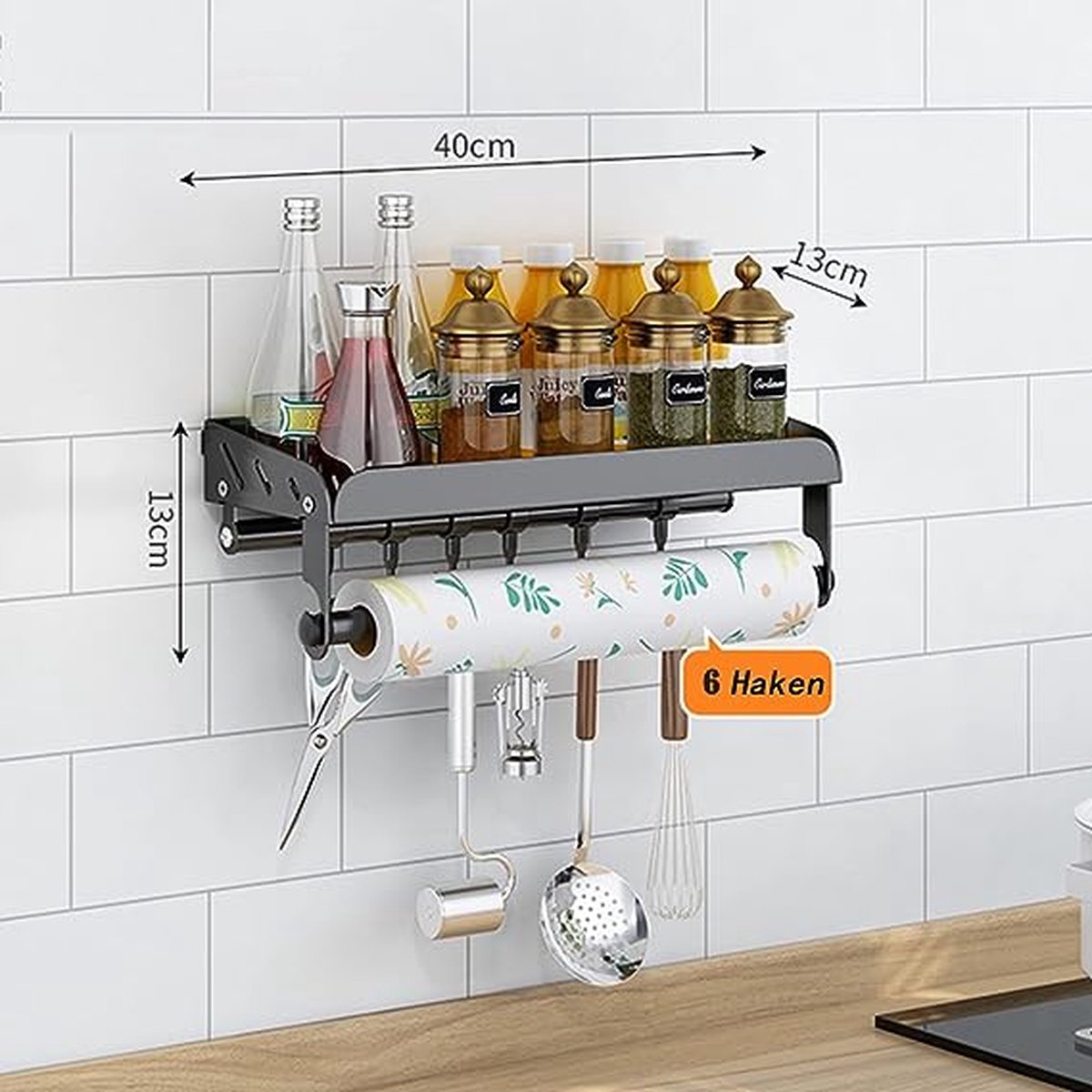 set Spice rack, spice rack, HIGH QUALITY MATERIAL - spice shelves - Kruidenrek - 2 spice racks