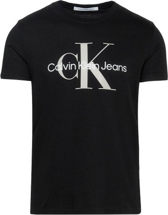 Calvin Klein - T-shirt Monologo saisonnier - Noir/Marsouin