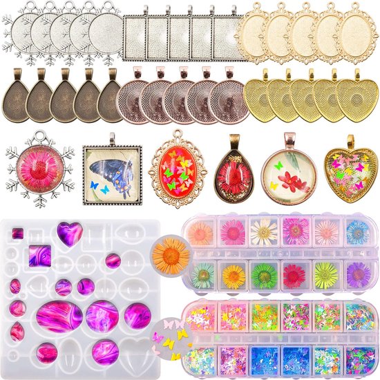 Cybche Boho Gelaagde Vierkante Hanger Ketting Goud V