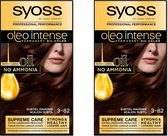 Syoss Teinture pour cheveux Oleo Intense - 3-82 Acajou Subtil - 2 Pièces