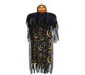 Horror/halloween decoratie pompoen man pop - met lichten geluid - hangend - 180 cm