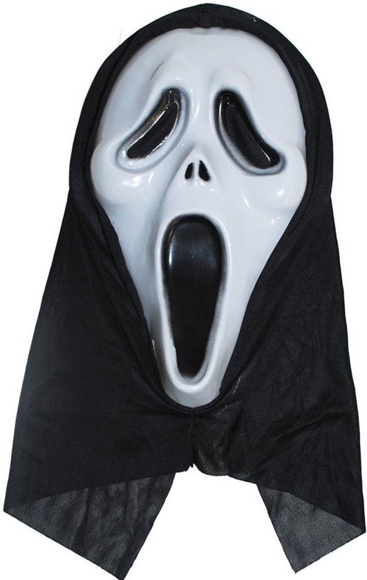 Halloween verkleed masker - Scream/Ghostface - volwassenen - met kap - horror