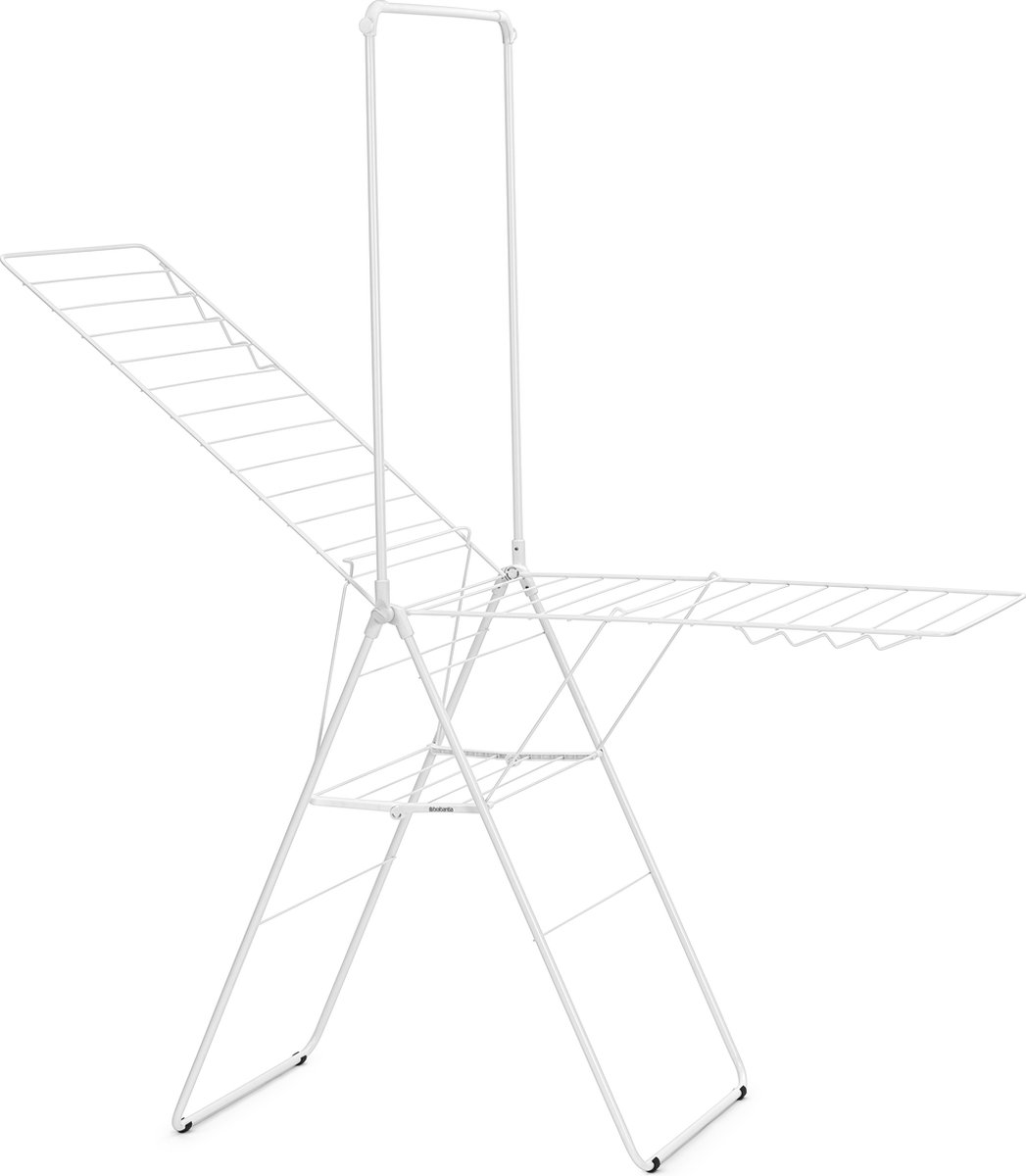 Goedkoopste Brabantia HangOn Droogrek 25m - met Stang - Inklapbaar Wasrek - White