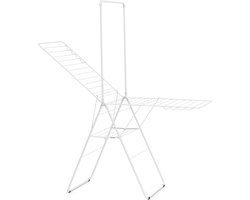 Brabantia HangOn Droogrek 25m - met Stang - Inklapbaar Wasrek - White