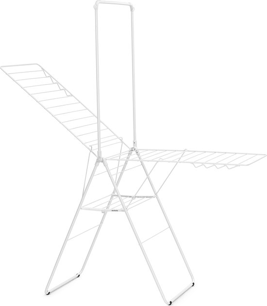 Brabantia HangOn Droogrek 25m - met Stang - Inklapbaar Wasrek - White