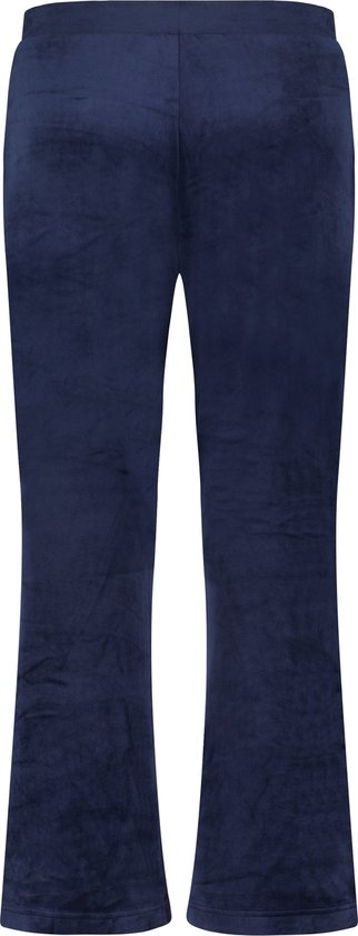 Hunkemöller Dames Nachtmode Velours pyjamabroek - Blauw - maat S