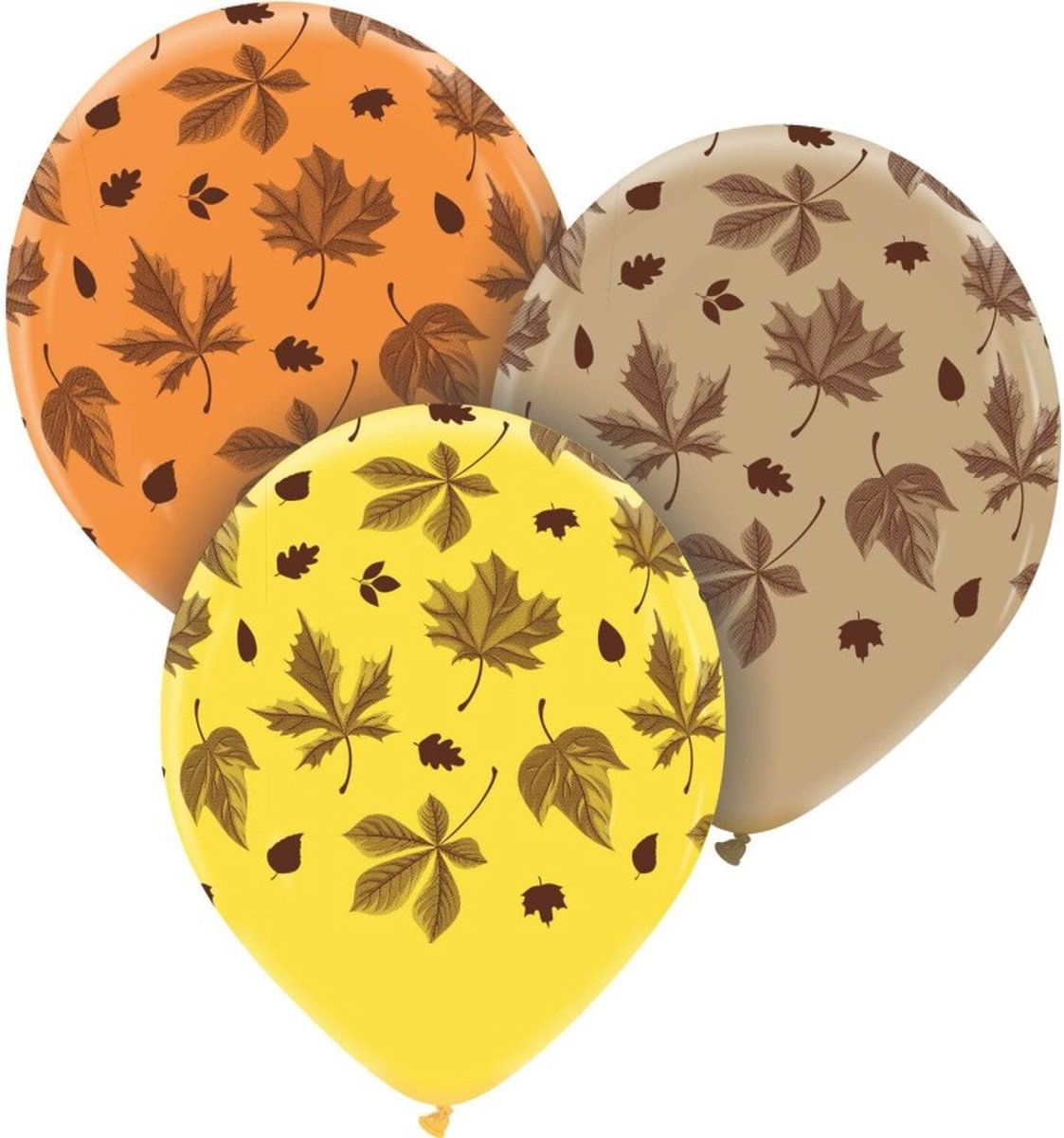 Herfstbaaldjes ballonnen mix, 6 stuks, autumn leaves, herfst thema, halloween
