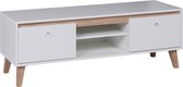 TV meubel - Oviedo - Planken - lade - Wit - Sam Remo - 135 cm