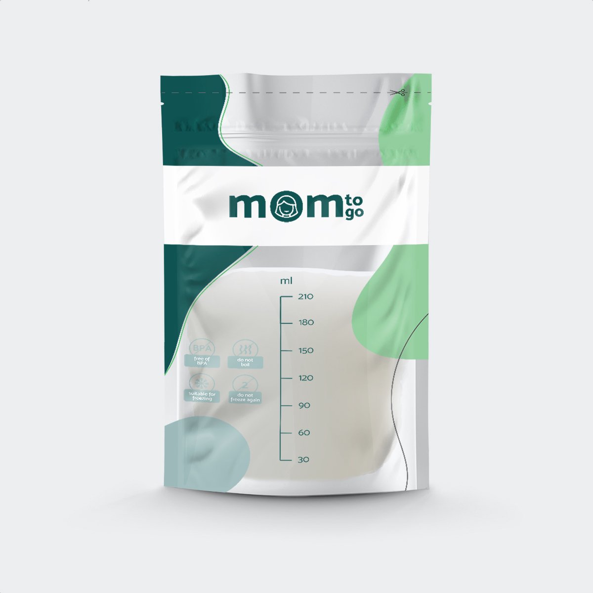 120 Stuks - Moedermelk Bewaarzakjes - Borstvoeding zakjes - 210ML - (BPA Vrij) - Mom2go