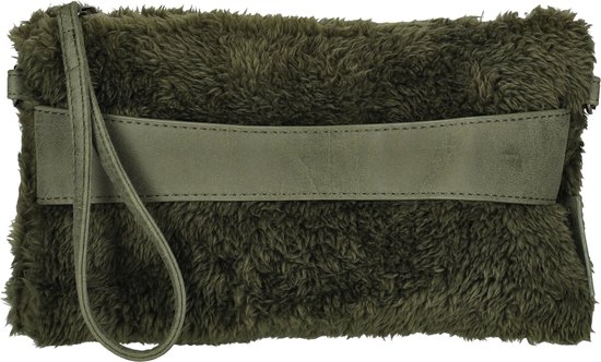 Enrico Benetti Fluffy Teddy Pochette/Sac à Bandoulière Olive