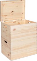 Haudt® Coffret empilable en bois - 2 caisses en bois - boîte de rangement - bois de pin